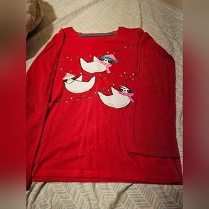 Cat & Jack Sloths Family Christmas long sleeve